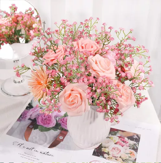 90 FLORES GYPSOPHILA PARA ARREGLOS ARTIFICIALES FLOR ADORNAR - 5