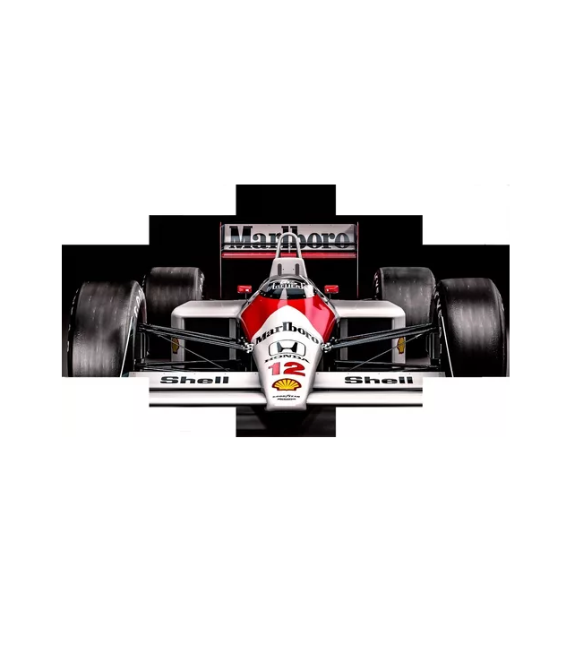 CUADRO POLÍPTICO DE AYRTON SENNA 150X80 BASTIDOR MADERA - 1