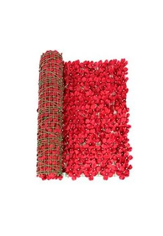 FLOR ARTIFICIAL PARA DECORACIÓN PANEL PARED MURO 3M EN COLOR ROJO - 1