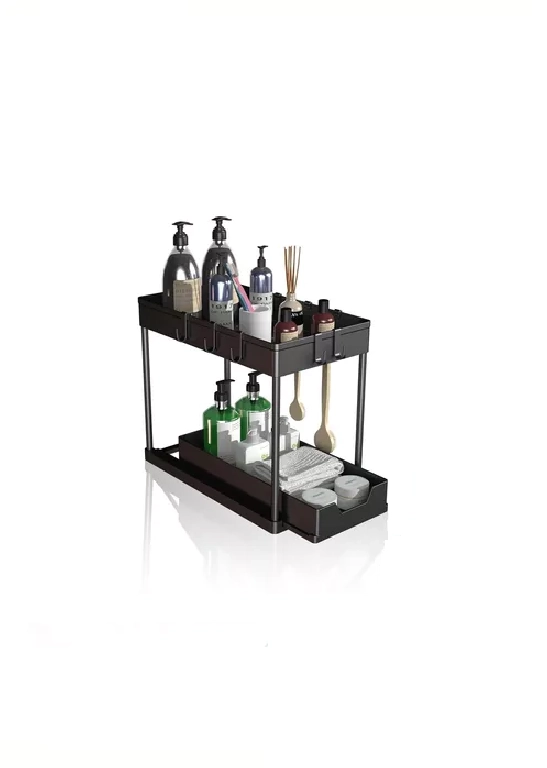 ORGANIZADOR BAJO LAVAPLATOS EXTRAIBLE COCINA BAÑO 2 UNIDADES - 1