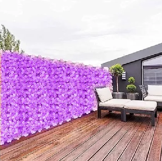 FLOR ARTIFICIAL PARA DECORACIÓN PANEL PARED MURO 3M VIOLETA - 2
