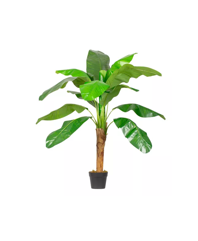 PLANTA ARTIFICIAL BANANO 120CM LUXURY 12 HJS / ARBUSTO REAL - 1