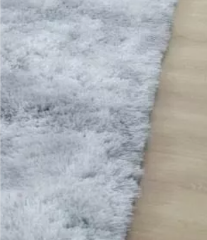 ALFOMBRA PELUDA GRANDE 2X2.4 M GRIS CLARO JASPEADO - 1