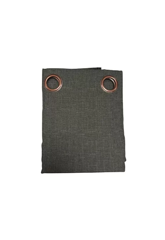 CORTINA LINO CON BLACKOUT ENGOMADO TÉRMICA 140X220 GRIS GRAFITO - 1