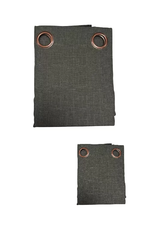 CORTINA LINO CON BLACKOUT ENGOMADO TÉRMICA 140X220 GRIS GRAFITO - 2