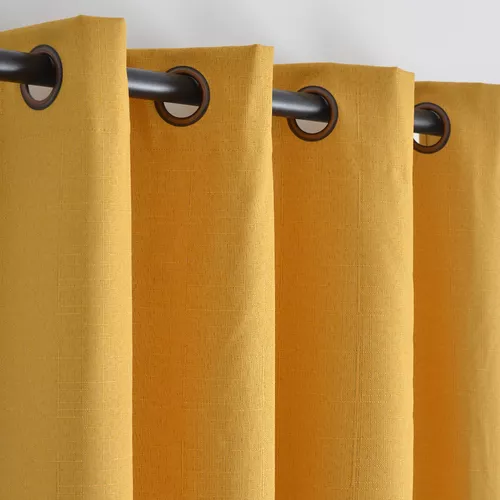 CORTINA LINO CON BLACKOUT ENGOMADO TÉRMICA 140X220 AMARILLO - 2