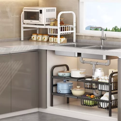 RACK COCINA BAJO FREGADERO ORGANIZADOR MODULAR ARMABLE - 5