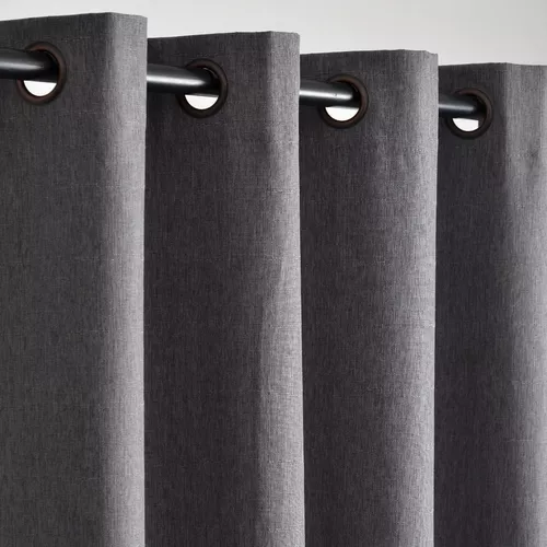 CORTINA LINO CON BLACKOUT ENGOMADO TÉRMICA 140X220 GRIS OSCURO - 3