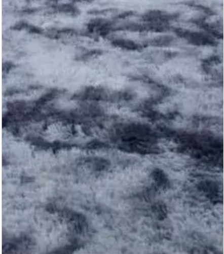 ALFOMBRA PELUDA GRANDE 2X2.4 M GRIS OSCURO JASPEADO - 1