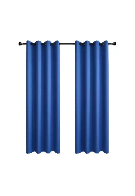 CORTINA LINO CON BLACKOUT ENGOMADO TÉRMICA 140X220 AZUL - 1
