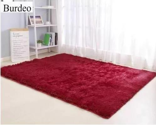 ALFOMBRA PELUDA LIVING HOGAR 150X200 CM BURDEO - 1