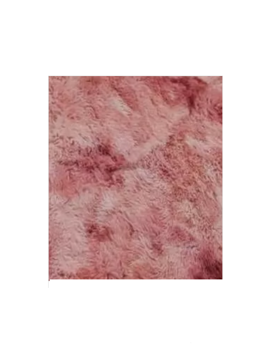 ALFOMBRA PELUDA GRANDE 2X2.4 M ROSADO JASPEADO - 1