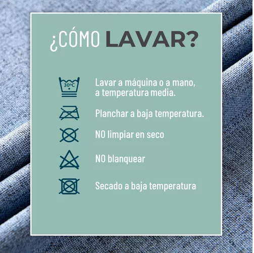 CORTINA BLACKOUT 100% 2 PAÑOS 140X220CM TEXTURA LINO DENIM - 7