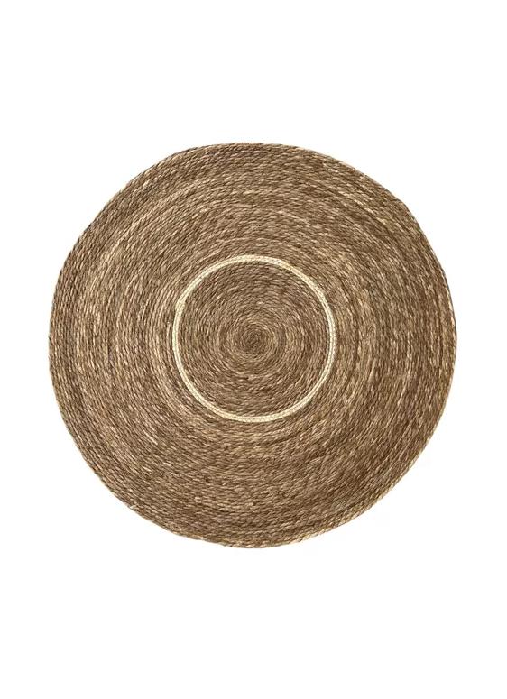 ALFOMBRA REDONDA YUTE 100 CM PARA DECORACIÓN LIVING Y EXTERIORES - 1
