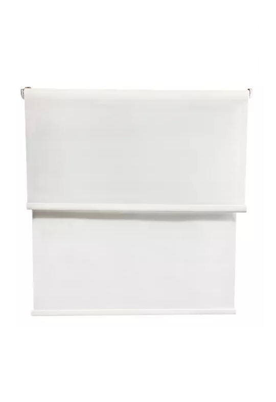 CORTINA ROLLER BLACKOUT 2 PAÑOS 120X240 DOBLE VISILLO BLANCO SIN CENEFA - 1