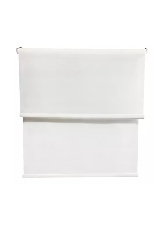 CORTINA ROLLER BLACKOUT 2 PAÑOS 160X240 DOBLE VISILLO BLANCO SIN CENEFA - 1