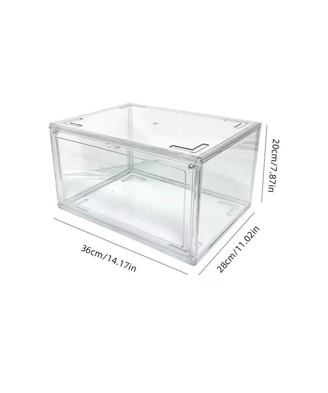 CAJA ORGANIZADORA ZAPATILLA ARMARBLE TRANSPARENTE PACK 3 UNIDADES - 3
