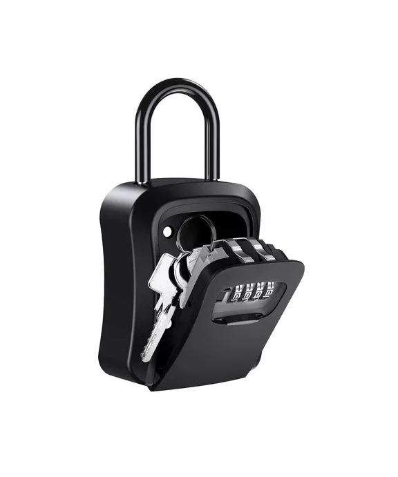 CAJA SEGURIDAD PORTA LLAVE CANDADO CLAVE COLOR EN COLOR NEGRO - 2