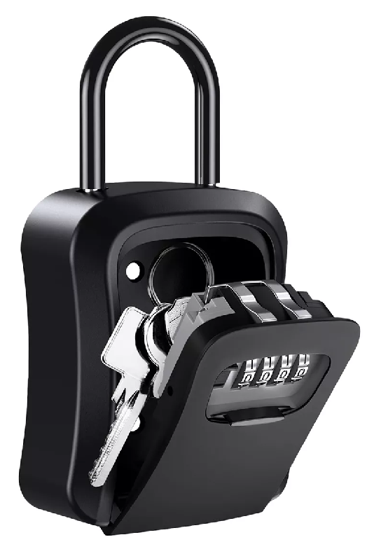 CAJA SEGURIDAD PORTA LLAVE CANDADO CLAVE COLOR EN COLOR NEGRO - 7
