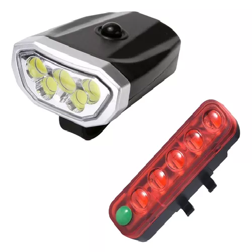 PACK DE LUZ PARA BICICLETA, DELANTERA Y TRASERA, RECARGABLE POR USB - 4