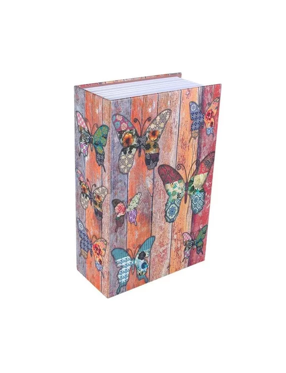 CAJA FUERTE DE SEGURIDAD EN FORMA DE LIBRO METALICA LLAVES - 1