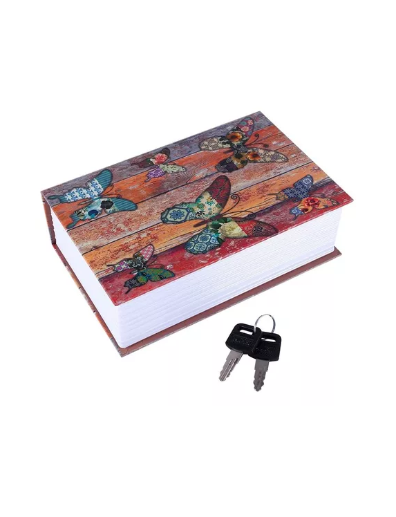CAJA FUERTE DE SEGURIDAD EN FORMA DE LIBRO METALICA LLAVES - 2