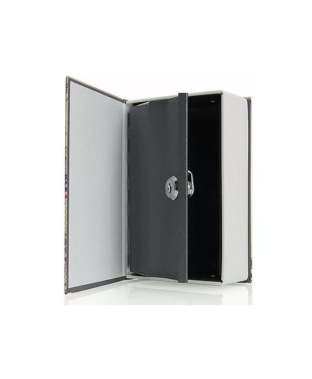 CAJA FUERTE DE SEGURIDAD EN FORMA DE LIBRO METALICA LLAVES - 6
