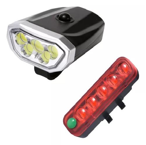 LUZ LED PARA BICICLETA RECARGABLE, DELANTERA Y TRASERA, LINTERNA, COLOR ÚNICO - 1