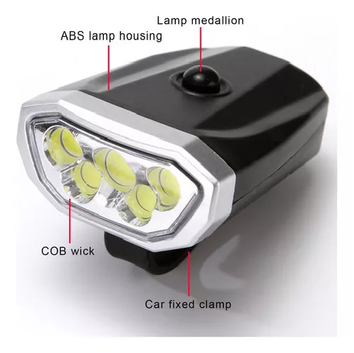 LUZ LED PARA BICICLETA RECARGABLE, DELANTERA Y TRASERA, LINTERNA, COLOR ÚNICO - 5