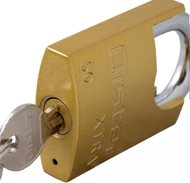 CANDADO OISTER XTRA CON HOMBRO 50MM COLOR EN COLOR AMARILLO - 4
