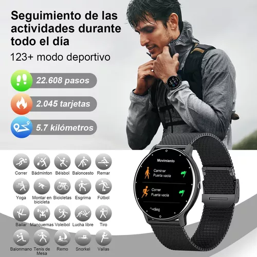 RELOJ INTELIGENTE HOMBRE MUJER SMARTWATCH LLAMADA BLUETOO... - 5