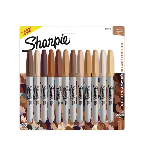 SET 12 MARCADORES SHARPIE PUNTA FINA MULTICOLOR - 1