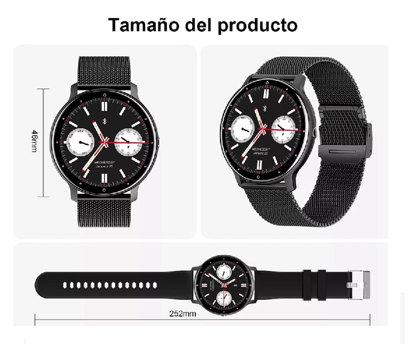 RELOJ INTELIGENTE HOMBRE MUJER SMARTWATCH LLAMADA BLUETOOTH - 2