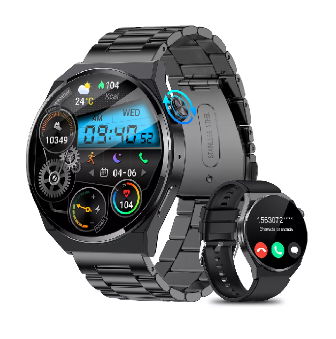 GENÉRICO RELOJ INTELIGENTE BLUETOOTH LLAMADA SMARTWATCH COLOR EN COLOR NEGRO