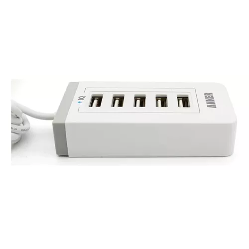 CARGADOR AUTO MÚLTIPLE 5 USB 50W ANKER EN COLOR BLANCO - 3