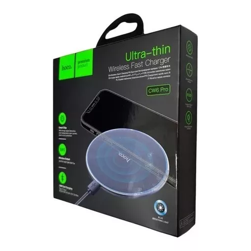 CARGADOR INALÁMBRICO QI HOCO CARGA RÁPIDA ULTRA DELGADO - 2