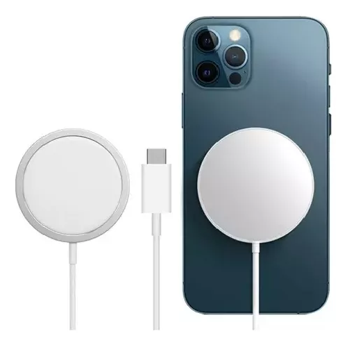 CARGADOR INALÁMBRICO MAGNÉTICO CARGA RÁPIDA INALÁMBRICA EN COLOR BLANCO - 1