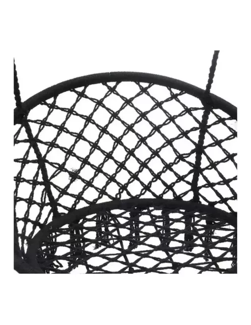 SILLA HAMACA COLGANTE PARA TERRAZA O JARDÍN COLOR EN COLOR NEGRO - 2