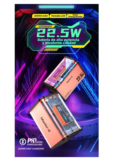 POWER BANK VIDVIE DE 20,000 MAH, COLOR EN COLOR BLANCO - 9