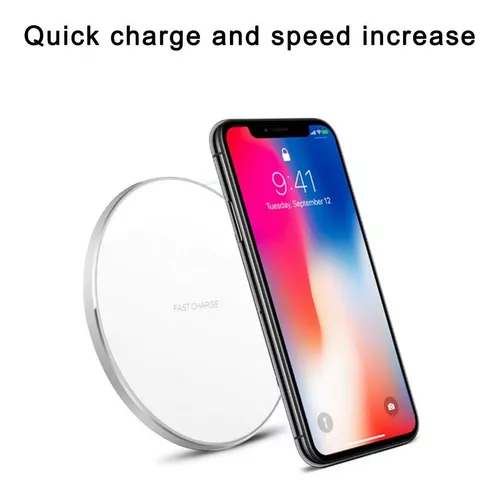 CARGADOR INALÁMBRICO 15W CARGA RÁPIDA CON CABLE ULTRALIGERO EN COLOR BLANCO - 2