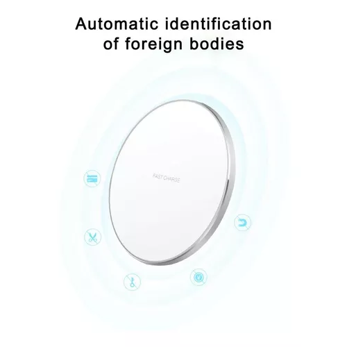 CARGADOR INALÁMBRICO 15W CARGA RÁPIDA CON CABLE ULTRALIGERO EN COLOR BLANCO - 4