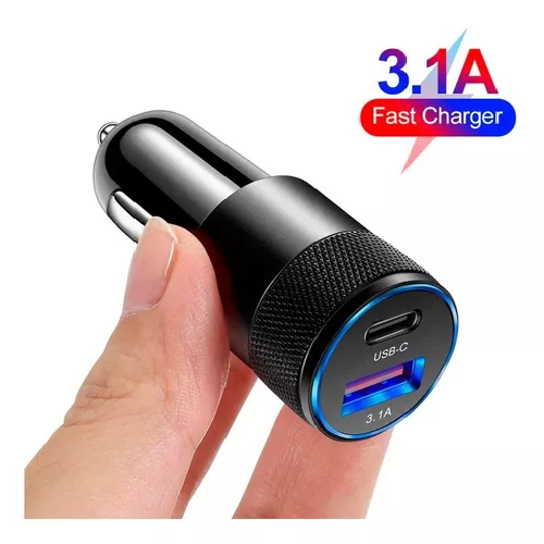 CARGADOR AUTO CARGA RÁPIDA TIPO C 18W Y USB 18W - 4