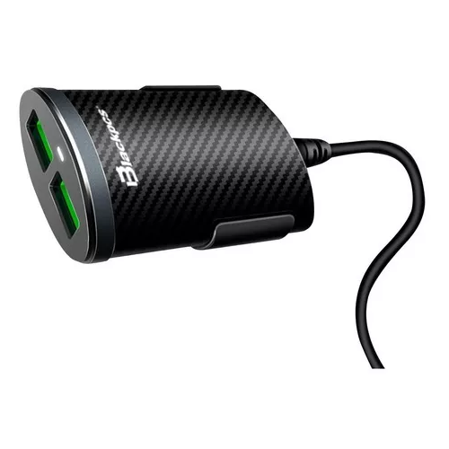 CARGADOR DE AUTO BLACKPCS 4 PUERTOS USB CON EXTENSIÓN 1 METRO - 2