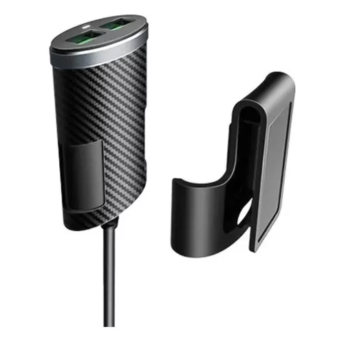 CARGADOR DE AUTO BLACKPCS 4 PUERTOS USB CON EXTENSIÓN 1 METRO - 4