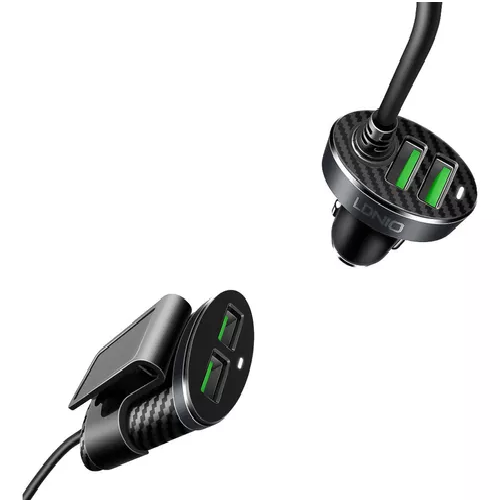 CARGADOR DE AUTO BLACKPCS 4 PUERTOS USB CON EXTENSIÓN 1 METRO - 6