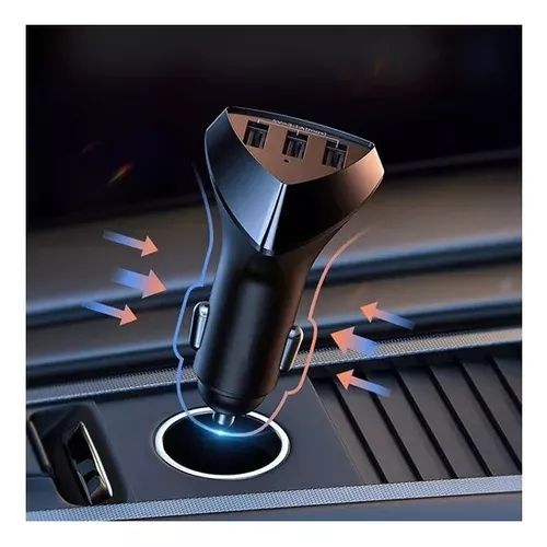 CARGADOR AUTO 3X USB 1.0A 4.2A CARGA RÁPIDA 12-24V VEHÍCULO EN COLOR NEGRO - 4