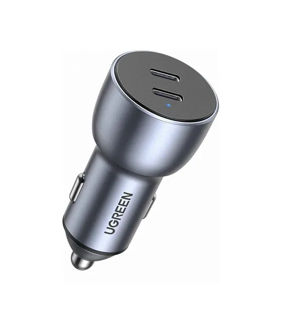 CARGADOR AUTO USB-C CON 2 PUERTOS PD3.0 CARGA RÁPIDA 40W GRIS - 2