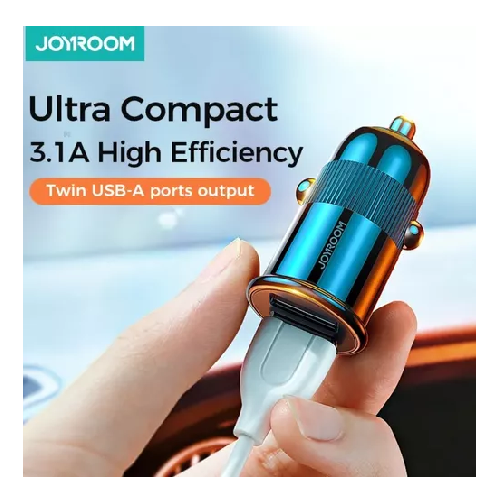 CARGADOR RÁPIDO PARA AUTOMÓVIL DOBLE PUERTO USB 5V 3.1A EN COLOR BLANCO - 2
