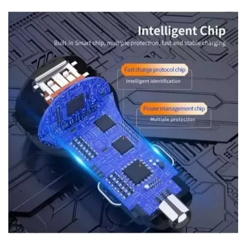 CARGADOR AUTO ESSAGER CARGA RÁPIDA 36W TIPO USB Y TIPO C GRIS - 5