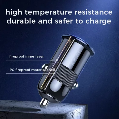 CARGADOR RÁPIDO PARA AUTOMÓVIL DOBLE PUERTO USB 5V 3.1A EN COLOR NEGRO - 2